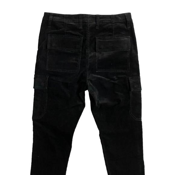 NEW VINCE women's corduroy skinny leg pockets high rise slim pants in black - Picture 4 of 5